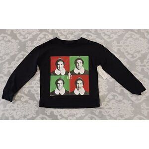 Treasure & Bond Kids M (8-10) Elf Graphic Sweatshirt Black